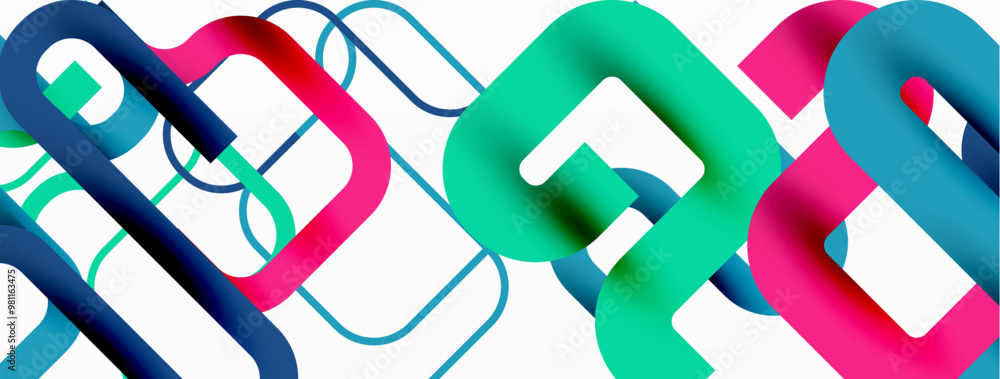 Poster wave lines minimal abstract background