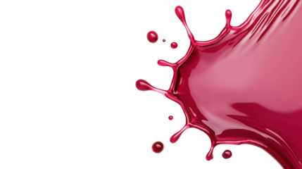 Vibrant red paint splash on a black background, perfect for creative designs and artistic projects.