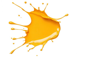 Vibrant yellow paint splash on a black background, showcasing dynamic movement and creativity, perfect for artistic projects.