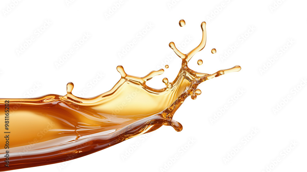 Poster A dynamic splash of liquid in golden hues, creating an energetic and captivating visual effect, perfect for various creative projects.