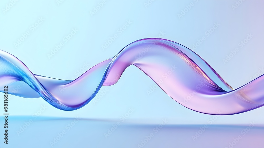 Poster glowing multicolored waves of flowing energy and light in a surreal digitally abstract design