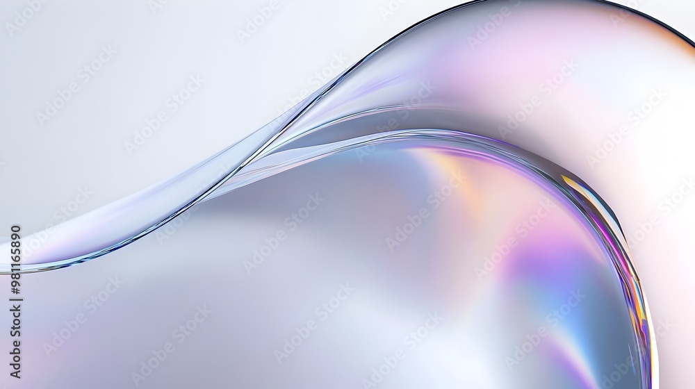 Poster captivating fluid waves of prismatic luminous elegance - abstract dynamic motion background