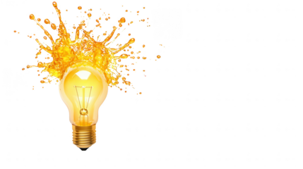 A glowing light bulb with a burst of vibrant energy, symbolizing bright ideas and creativity in innovation and inspiration.