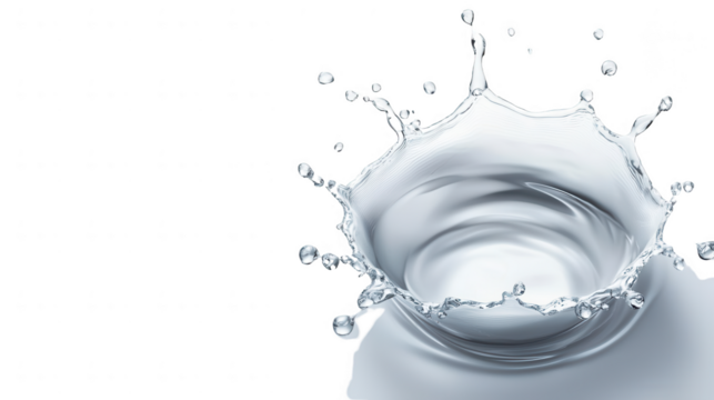 A high-quality image capturing a water splash with a clear surface, illustrating motion and fluid dynamics elegantly.