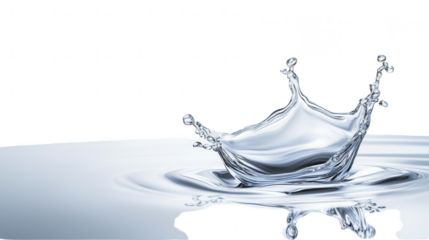 A serene water splash captured in high detail, showcasing the beauty and elegance of nature in motion.