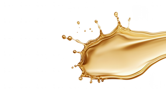 A stunning splash of golden liquid captured in motion, showcasing the elegance and beauty of fluid dynamics against a black background.