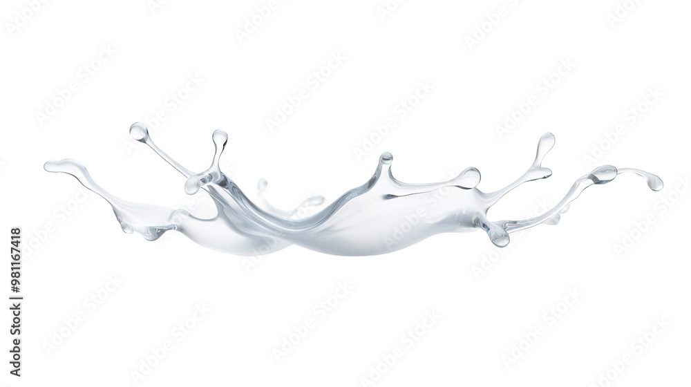 Poster a stunning splash of water captured in motion, showcasing fluid dynamics and creating a mesmerizing 