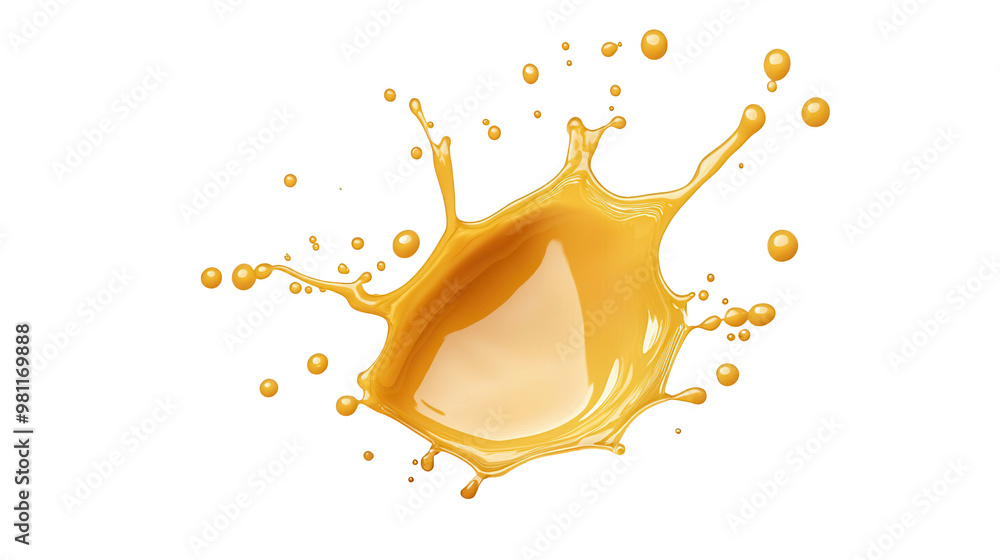 Aufkleber A vibrant yellow liquid splash, capturing the dynamic movement of fluid in a visually striking and energetic design.