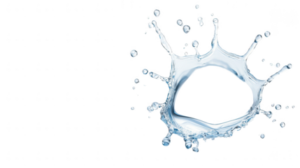 A vibrant water splash, capturing dynamic motion and energy, perfect for conveying freshness and vitality in visuals.