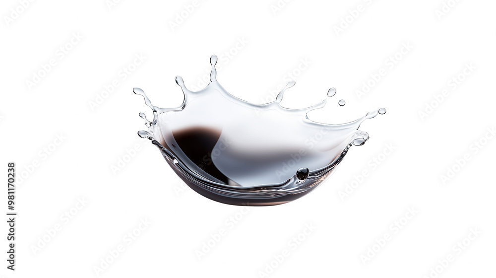 Aufkleber captivating high-speed capture of a liquid splash, showcasing dynamic motion and elegant form agains