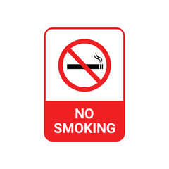 No Smoking icon with text vector illustration