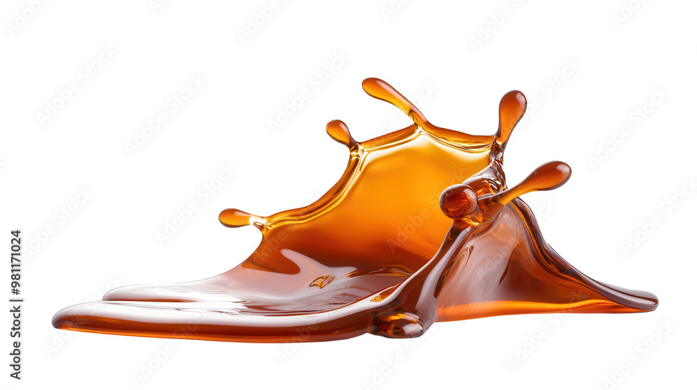 Poster dynamic splash of brown liquid artfully captured, showcasing motion and texture. perfect for food or
