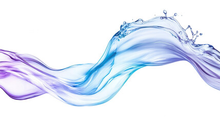 Elegant flow of water with a blend of blue and purple hues, creating a smooth, dynamic visual element for various designs.