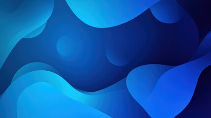 Abstract Blue Gradient Background with Fluid Shapes