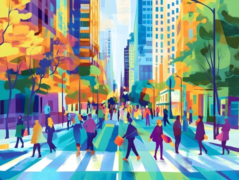 Vibrant Eco Friendly Urban Activism Diverse Community for Resilient Green City Planning