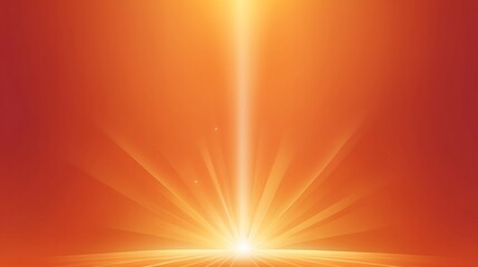Naklejka premium Radiant Orange Glow: Abstract Sunrise with Light Rays