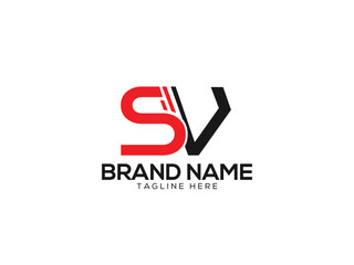 Vector SV logo sv design sv letter logo design initial letter sv monogram logo