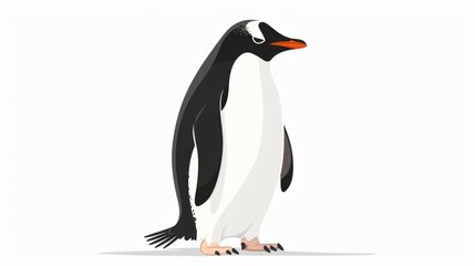 Obraz premium penguin black and white illustration 
