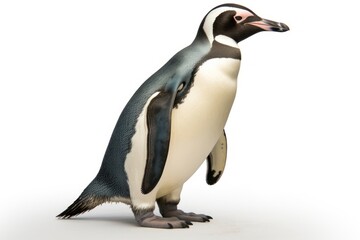 Fototapeta premium Emperor penguin animal bird white background.