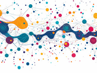 Flat Neural Network Poll Analyzer: Macro View of AI Processing Poll Data with Real-Time Analysis, Isolated on White Background for Predictive Analytics