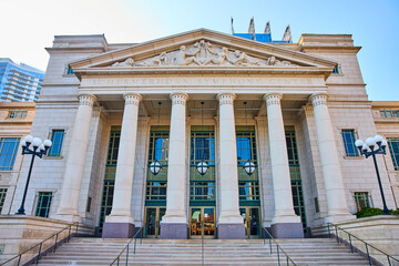 Schermerhorn Symphony Center Grand Entrance with Corinthian Columns Low Angle