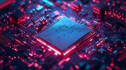 Obraz premium Close-up of a Circuit Board