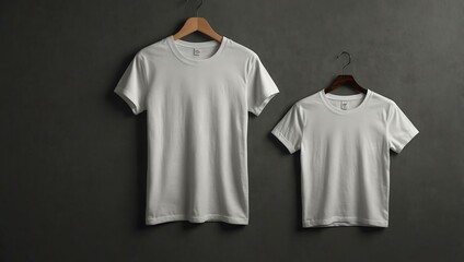 Blank white t-shirts for branding design.