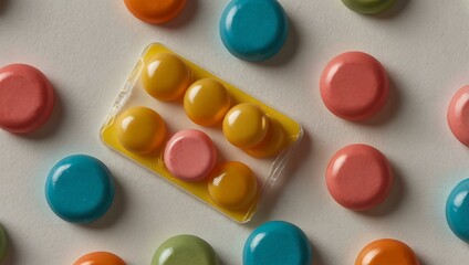 Blister Pack of Birth Control Pills on White Background