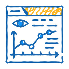 research marketing infographic doodle icon sketch vector. research marketing infographic sign. isolated symbol illustration
