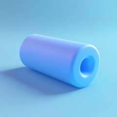 3D Foam Roller Icon: Tool for Muscle Recovery Illustration Logo