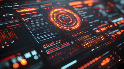 Obraz premium 3D Predictive Algorithm in Action: Close-Up of Computer Screen Processing Real-Time Election Data with Complex Calculations - Isolated on White Background
