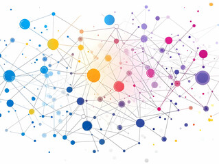 Flat Glossy Network of Interconnected Polls - Close-Up Illustration of Data Points with Camera Movement, Ideal for Polling Methodology Information
