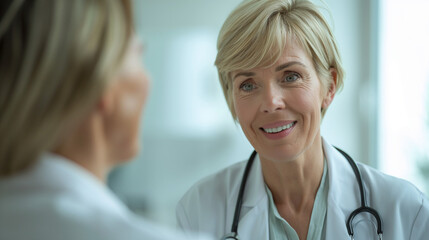 Fototapeta premium Consultation with a doctor in a doctor's office in a clinic 