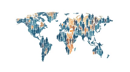 Obraz premium Vibrant World Map Displaying Global Connectivity and Cultural Diversity