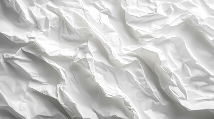 Obraz premium White Crumpled Paper Texture Background