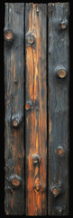 Fototapeta premium Weathered wooden planks with rustic texture and dark knots 