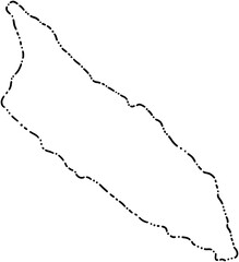 dash line doodle freehand drawing of aruba island map.