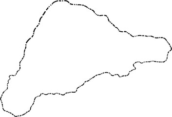 dash line doodle freehand drawing of easter island map.