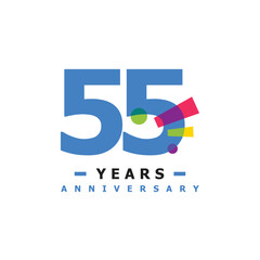 55 Years Anniversary Celebration Number Collection Design Fun
