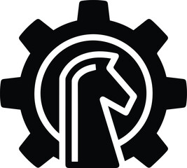 Horse icon symbol vector image Illustration
