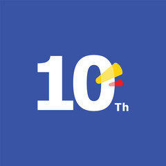 10 Th Anniversary Celebration Number Collection Design Fun