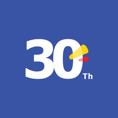 30 Th Anniversary Celebration Number Collection Design Fun