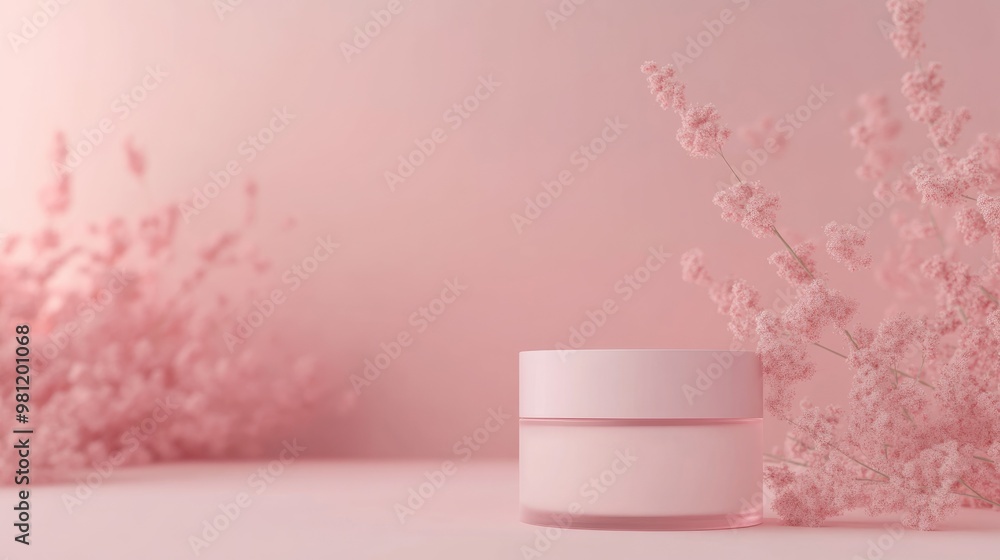 Poster 3d rendering of a blank background for showcasing products creams and cosmetics ideal for product di