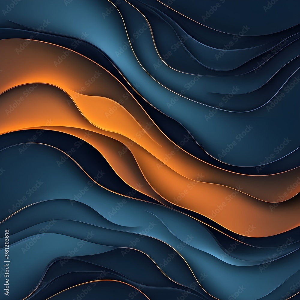 Poster vibrant abstract background with colorful wavy flowing shapes image