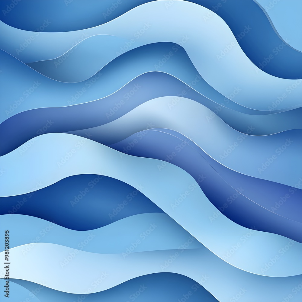 Poster colorful wavy shapes creating a dynamic abstract background image