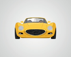 Fototapeta premium Classic Sports Car Illustration - Vintage Car