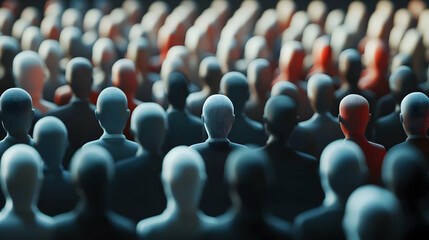 Obraz premium 3D AI Generated Political Speeches Concept: Close-Up of an AI System Generating Speeches in Real-Time, Showcasing Multi-Language Outputs & Sentiment Analysis with Audience Reaction Predictions