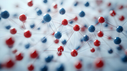 3D Campaign Ecosystem Frame Concept: Interconnected Elements of Fundraising, Voter Outreach & Media Relations - Close-Up with Copy Space for Strategy Messaging