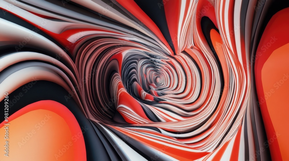Aufkleber unreal figure 3d abstract optical illusion 2d image