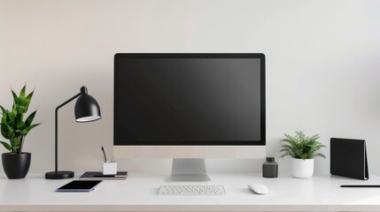 Fototapeta premium Minimalist Workspace Setup